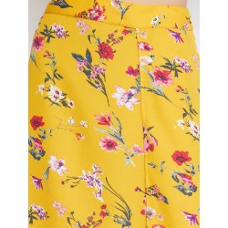 Yellow Floral Printed Two-Piece Dress