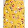 Yellow Floral Printed Two-Piece Dress