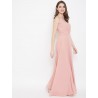 Pink Solid Maxi Dress  (87)